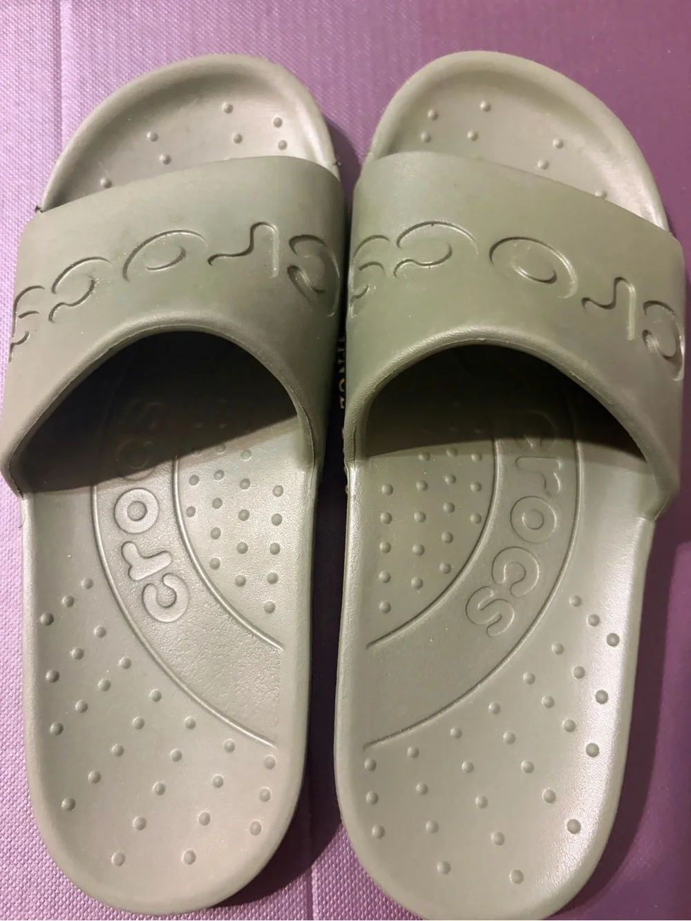 CROCS  Kids  Olive Slide Sandals